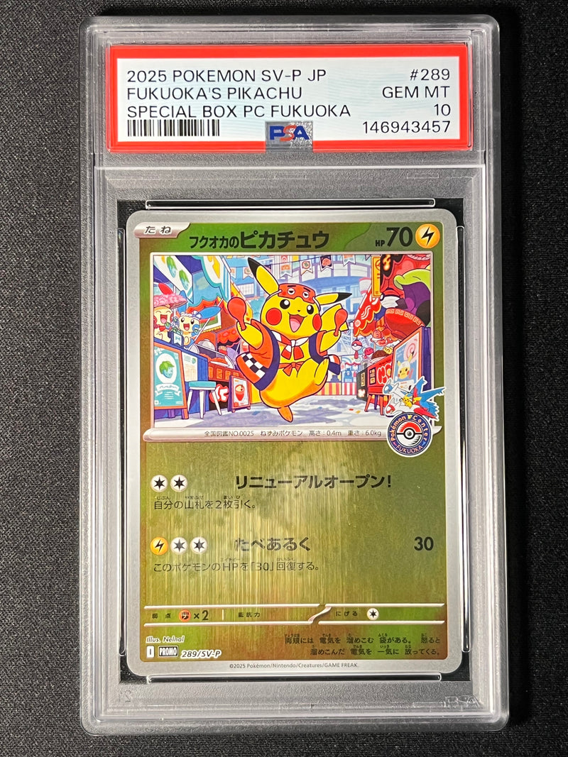 PSA10) Fukuoka's Pikachu Promo - 289/SV-P