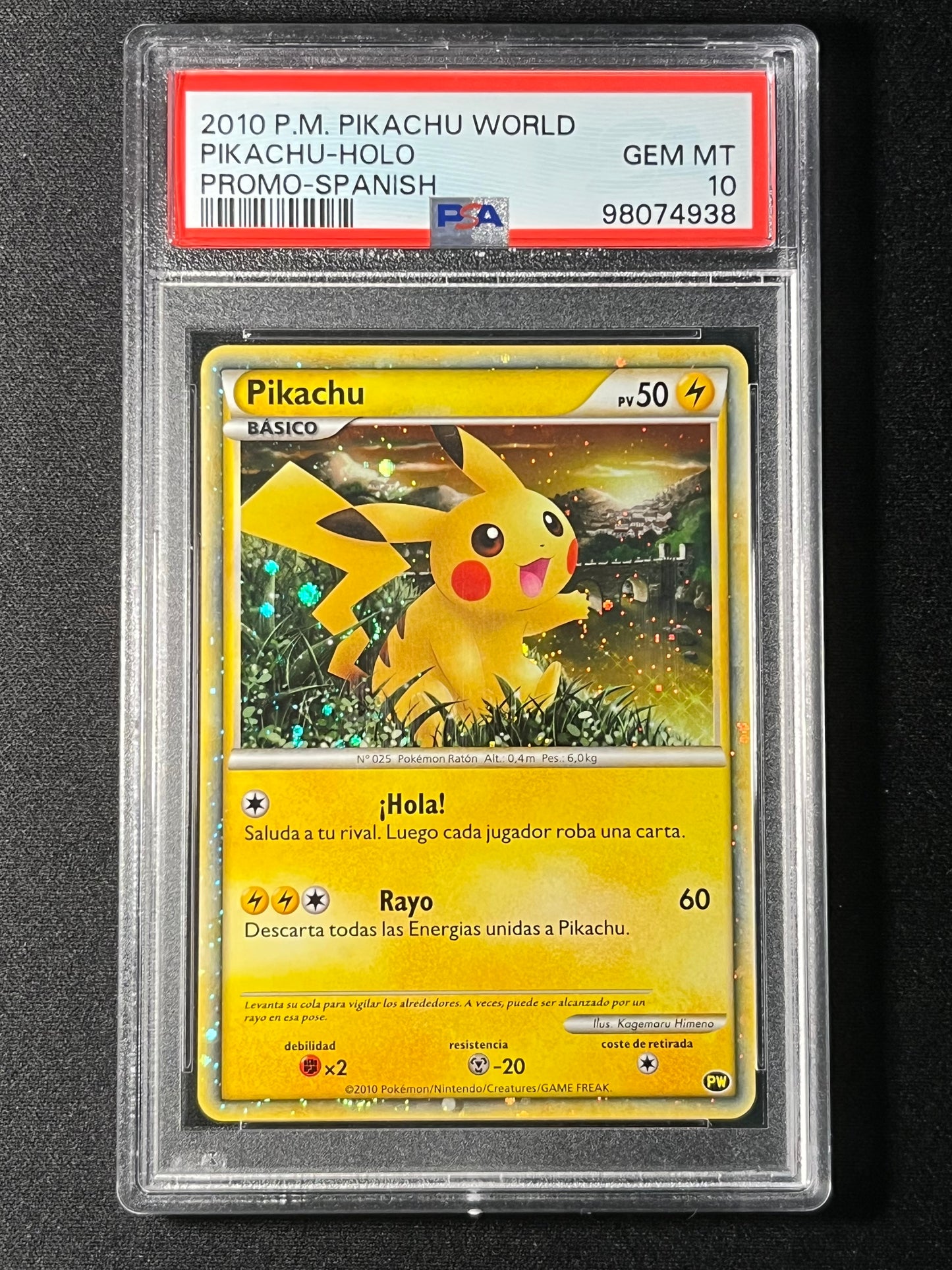 PSA10) Pikachu Holo PW Promo Spanish