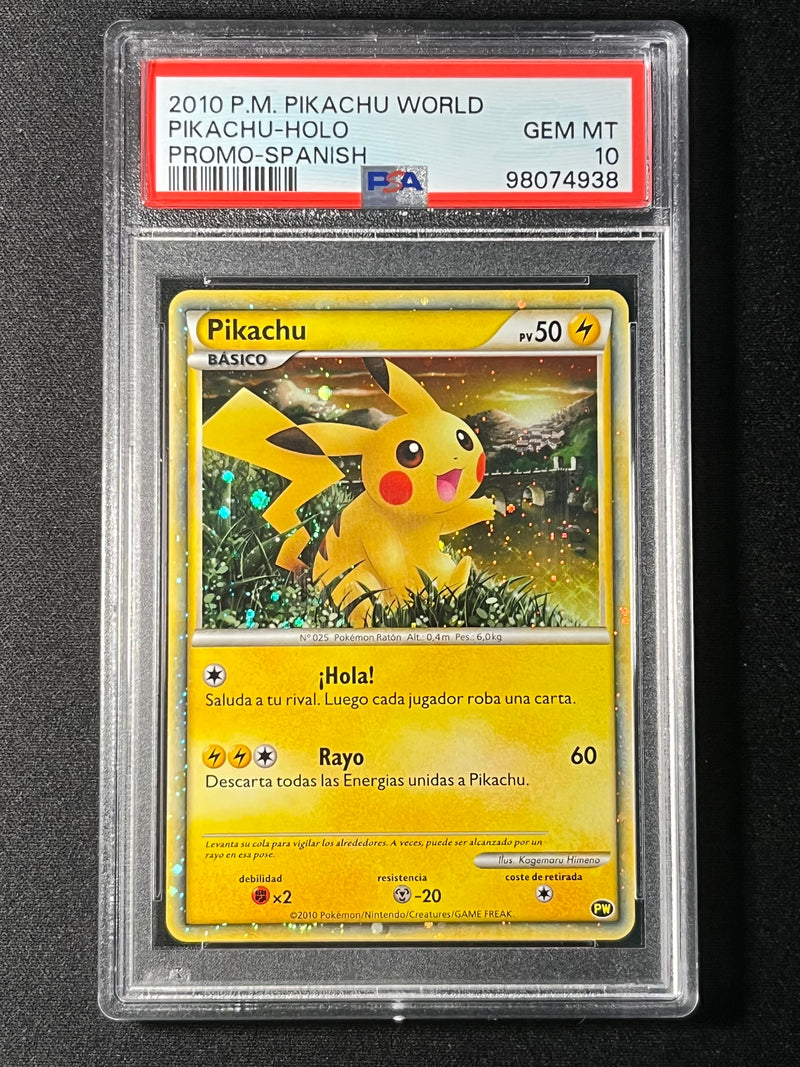 PSA10) Pikachu Holo PW Promo Spanish