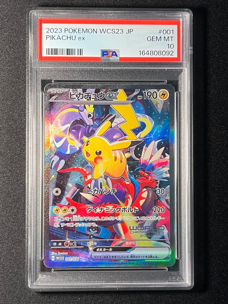 PSA10) Pikachu 2023 Yokohama World's Deck Promo - 001/030 WCS
