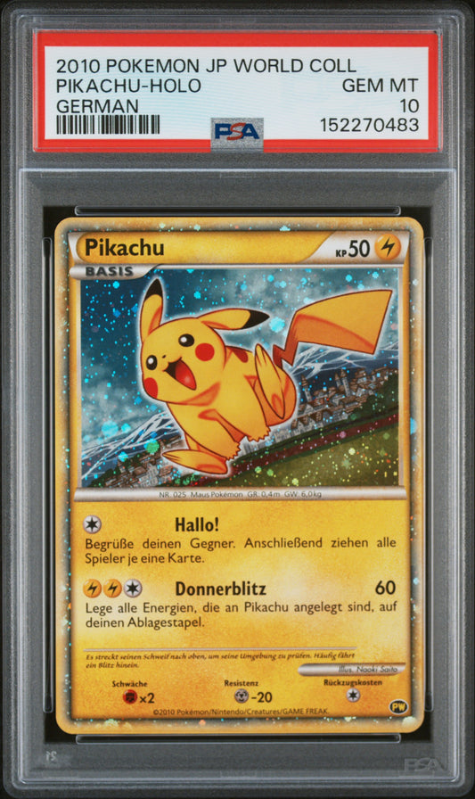 PSA10) Pikachu Holo PW Promo German