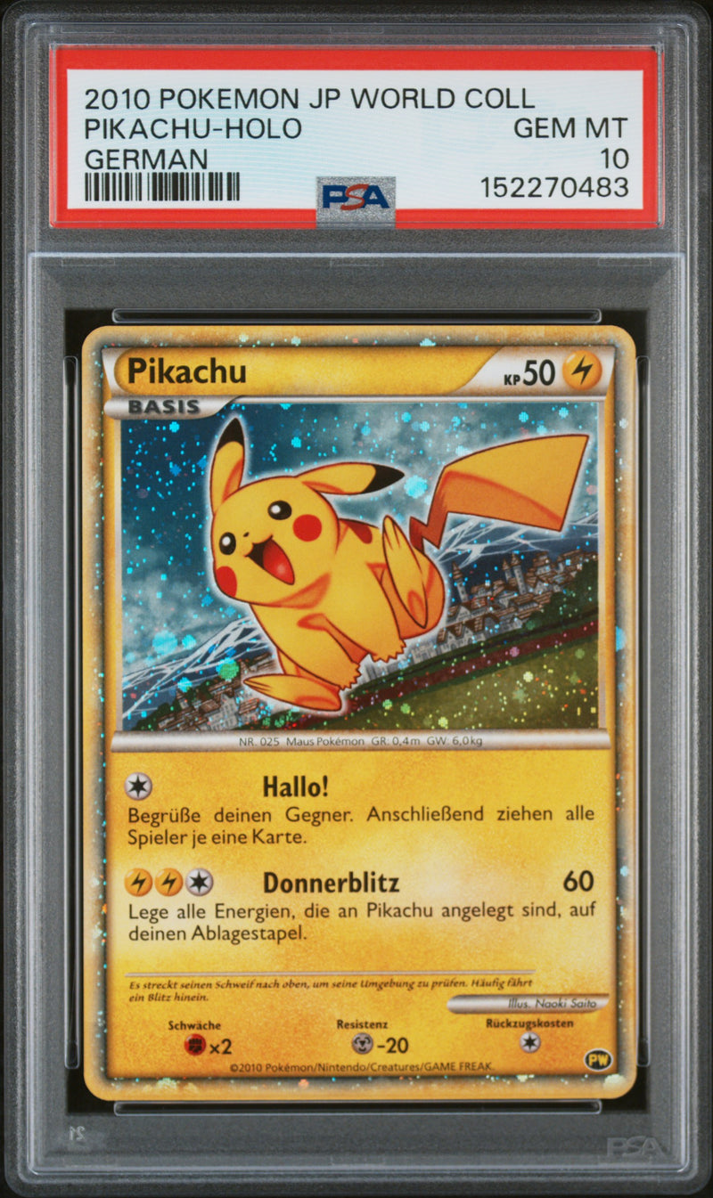 PSA10) Pikachu Holo PW Promo German