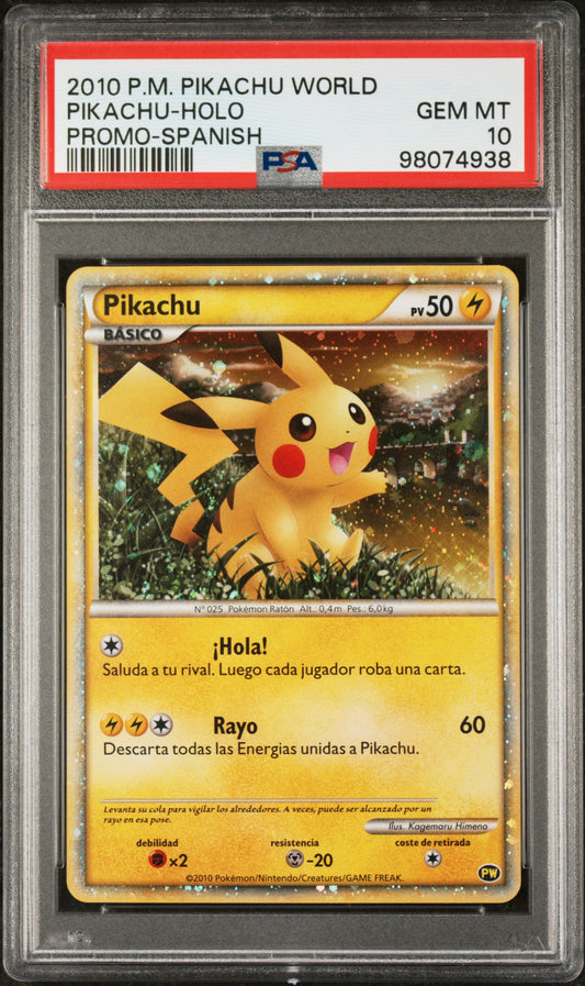 PSA10) Pikachu Holo PW Promo Spanish