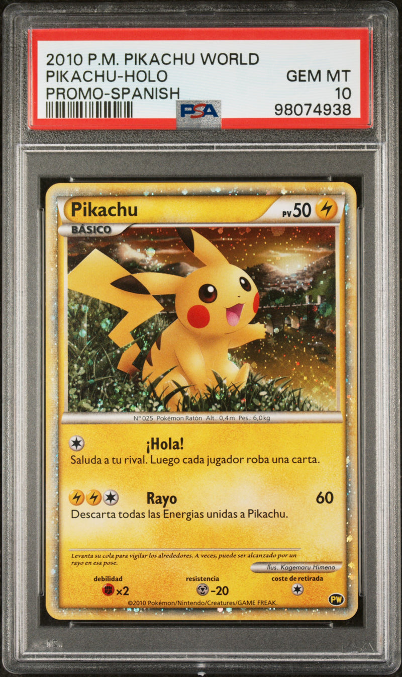 PSA10) Pikachu Holo PW Promo Spanish